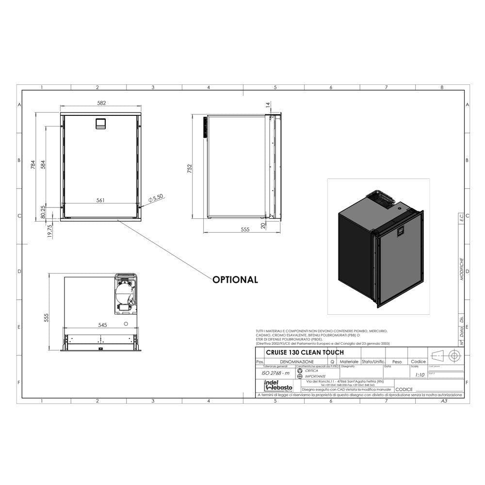 ISOTHERM CR130 INOX правый