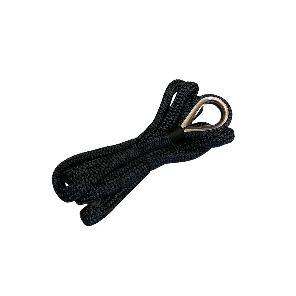 Leine Festmacher geflochten mit Stahlöse 18mm x 4m, navy