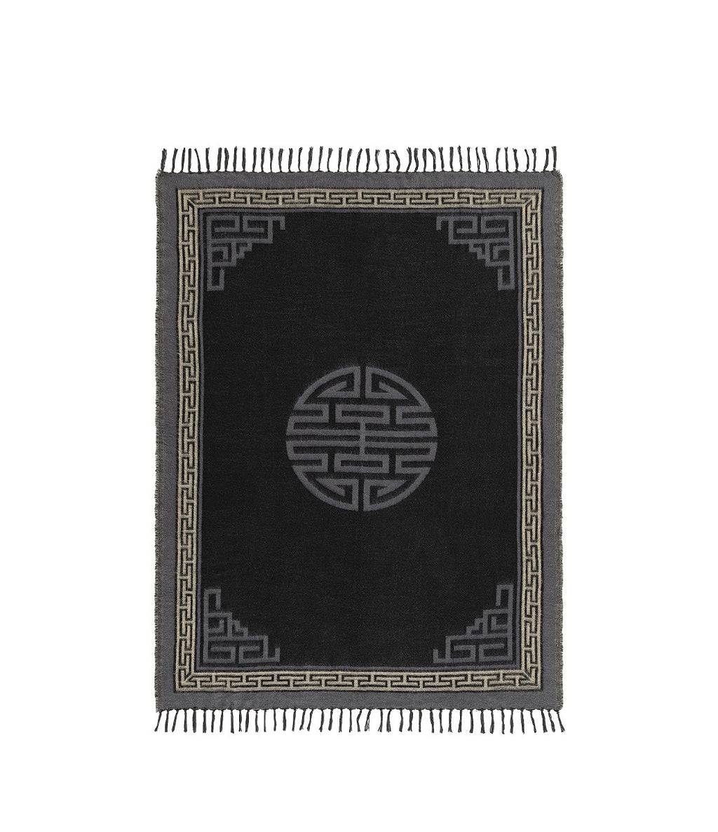 بطانية موراندي أسود/رمادي 130x180