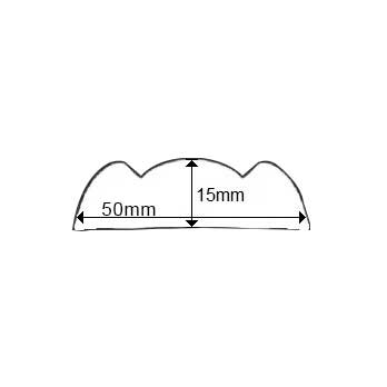 BIJELA PVC ZAŠTITA ODBOJNIKA (BEZ RUBA) 2,9M