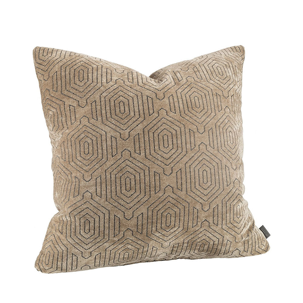 LAUREL ETHNIC Taupe CC einfarbiger Kissenbezug 50x50