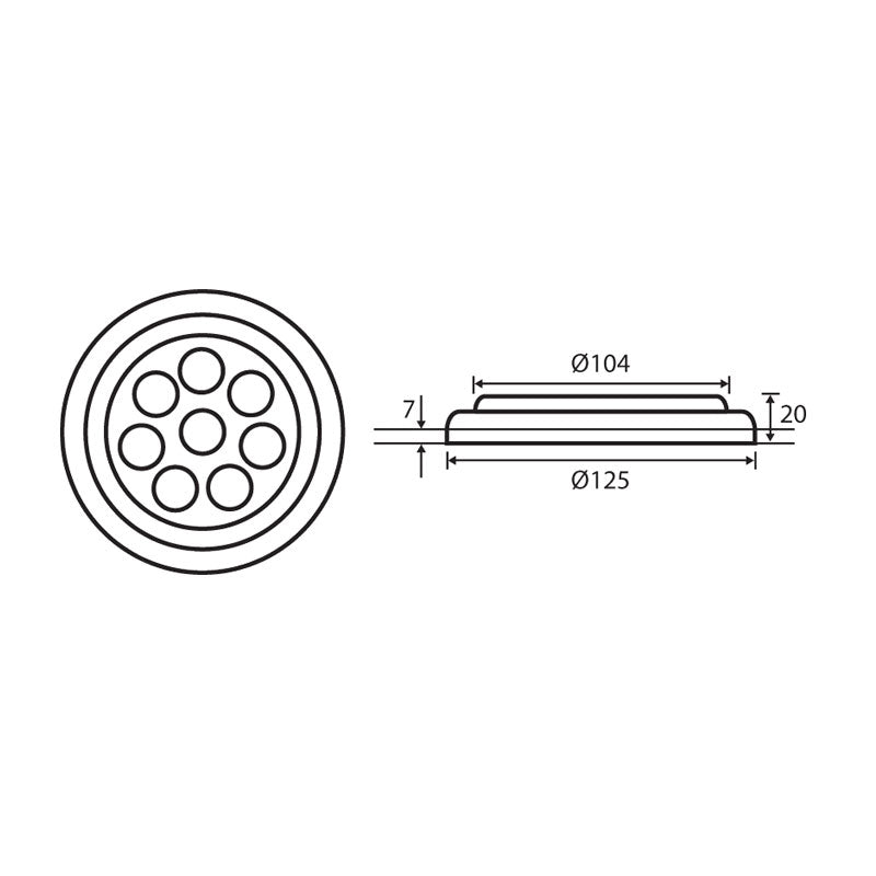AQUADISC VEDENALAINEN VALKOINEN VALO 12/24V