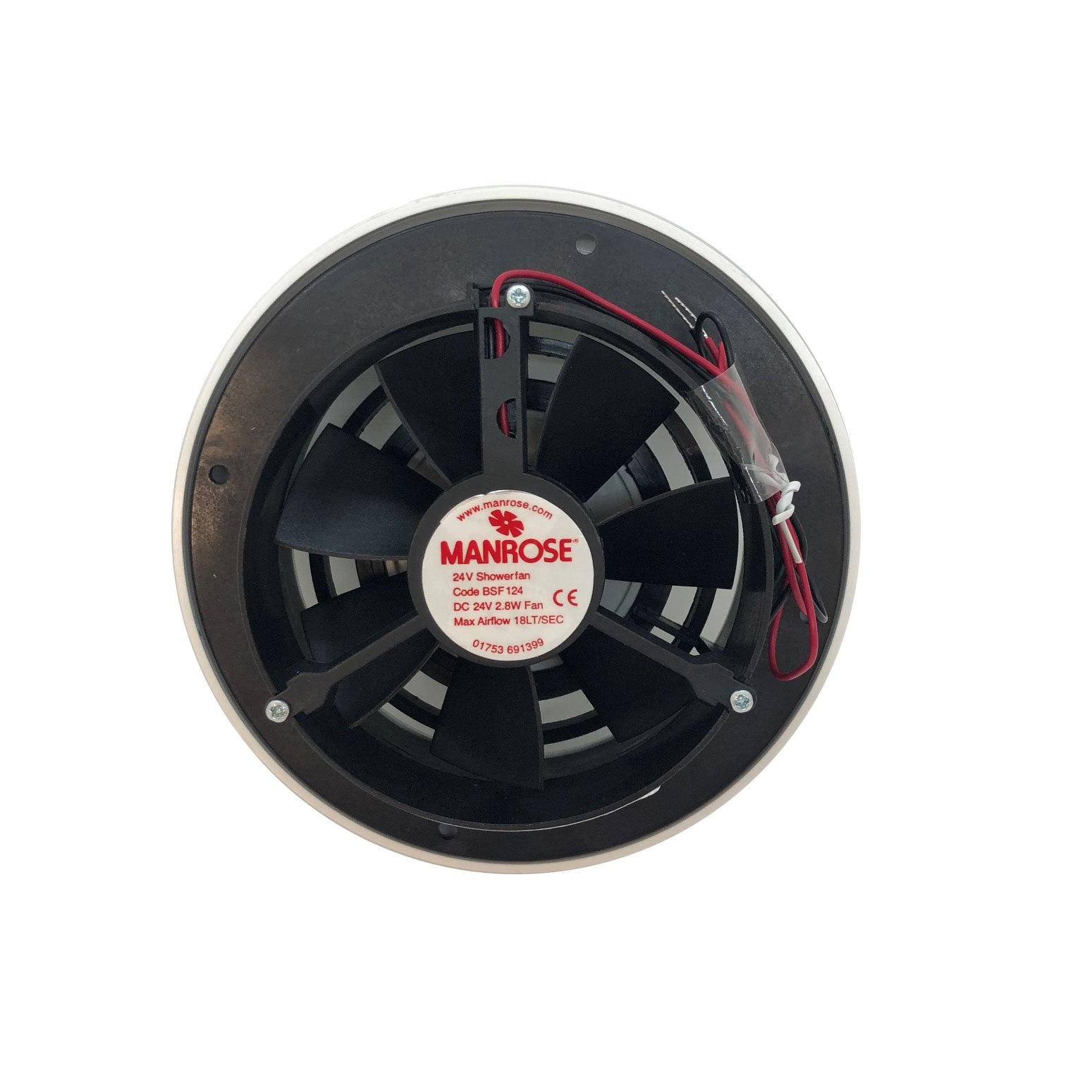 VENTILATOR 24V BIJELI BEZ SVJETLA