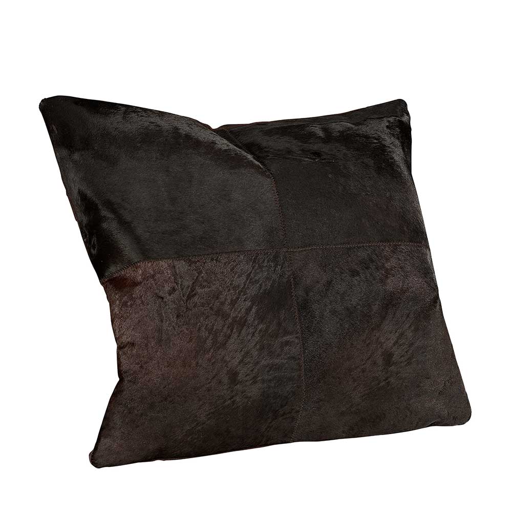 Fodera per cuscino in pelle bovina marrone 50x50