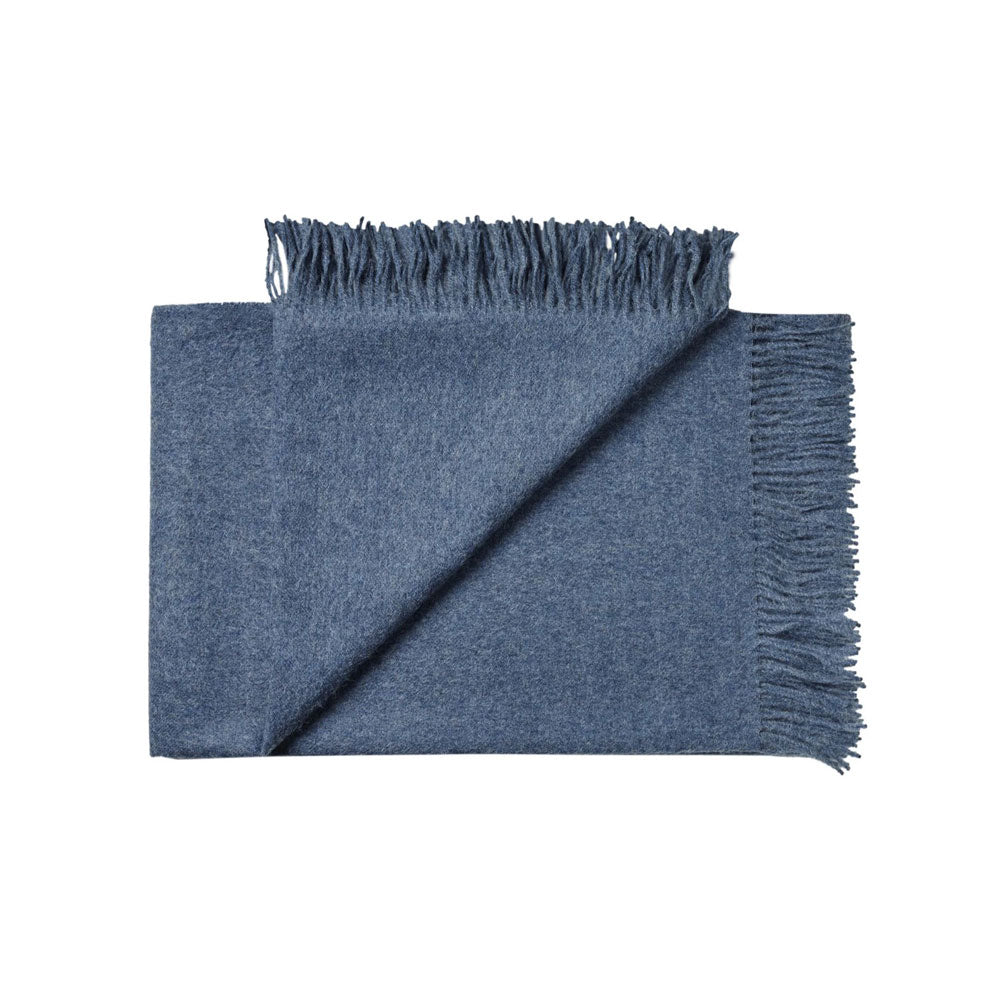 Tæppe / sjal i baby Alpaca, denimblå