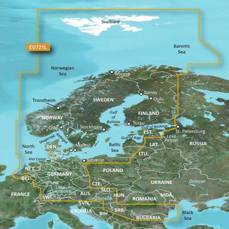 GARMIN BLUECHART G3 VEU721L POHJOINEN EUROOPPA
